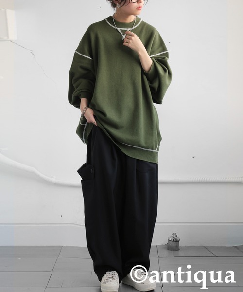 antiqua(アンティカ)の「ポケットデザインパンツ(その他パンツ・レディース・ブラック/カーキ/グレー・MEDIUM/LARGE)」の10枚目の写真