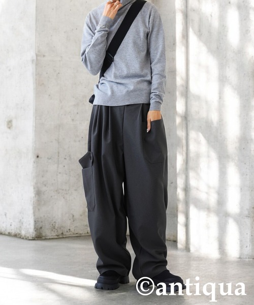 antiqua(アンティカ)の「ポケットデザインパンツ(その他パンツ・レディース・ブラック/カーキ/グレー・MEDIUM/LARGE)」の11枚目の写真