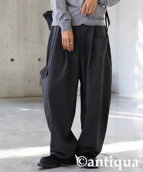 antiqua(アンティカ)の「ポケットデザインパンツ(その他パンツ・レディース・ブラック/カーキ/グレー・MEDIUM/LARGE)」の12枚目の写真