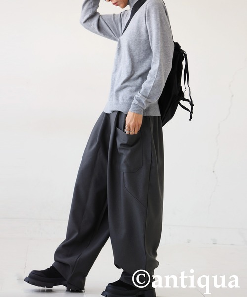 antiqua(アンティカ)の「ポケットデザインパンツ(その他パンツ・レディース・ブラック/カーキ/グレー・MEDIUM/LARGE)」の13枚目の写真