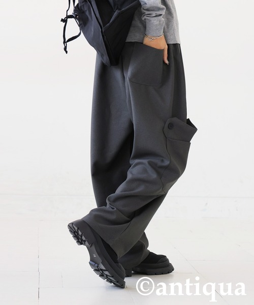 antiqua(アンティカ)の「ポケットデザインパンツ(その他パンツ・レディース・ブラック/カーキ/グレー・MEDIUM/LARGE)」の14枚目の写真