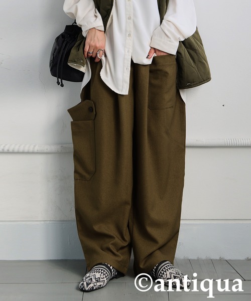 antiqua(アンティカ)の「ポケットデザインパンツ(その他パンツ・レディース・ブラック/カーキ/グレー・MEDIUM/LARGE)」の17枚目の写真