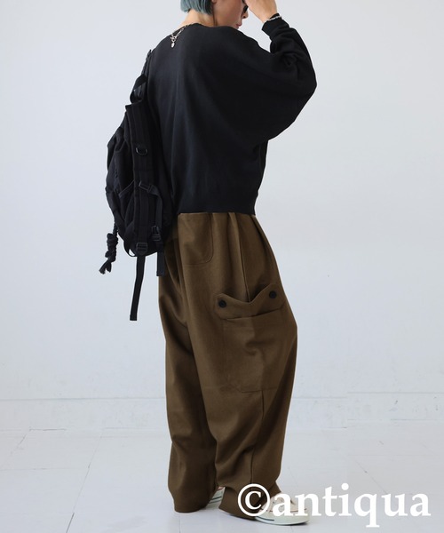 antiqua(アンティカ)の「ポケットデザインパンツ(その他パンツ・レディース・ブラック/カーキ/グレー・MEDIUM/LARGE)」の19枚目の写真