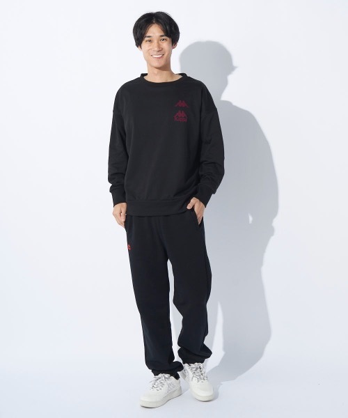 【ジョガー】Kappa カッパ ラグビー スウェット ボルドー 美脚！ KAPPA カッパ トレーナー レディース クルーネック スウェット