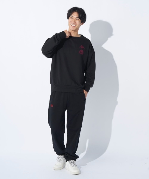 クリスチャンダダ kappa コラボ ブーツカットパンツ スウェットパンツ 黒 クリスチャンダダ kappa コラボ ブーツカットパンツ スウェット