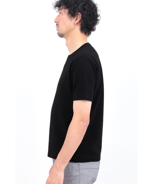 HIGH STREET(ハイストリート)の「HIGH STREET∴RIPAトライアングルモノグラムクルーネック半袖カットソー(Tシャツ/カットソー・メンズ・ブラック/ホワイト・L/LL/M)」の14枚目の写真
