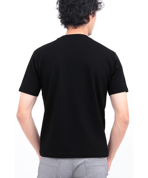 HIGH STREET(ハイストリート)の「HIGH STREET∴RIPAトライアングルモノグラムクルーネック半袖カットソー(Tシャツ/カットソー・メンズ・ブラック/ホワイト・L/LL/M)」の13枚目の写真