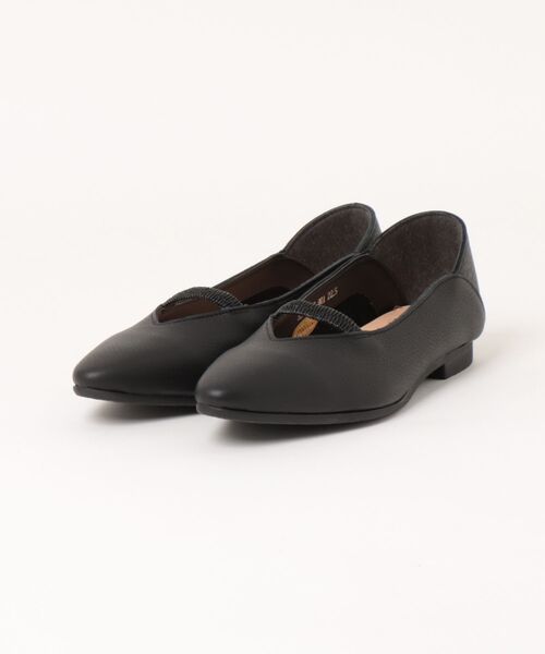 ENあしながおじさん（エンアシナガオジサン）の「防水｜Vカットバレエシューズ　5360583（パンプス・レディース・ブラック/プラチナム・24.5cm/24cm/23.5cm/23cm/22.5cm）」の20枚目の写真