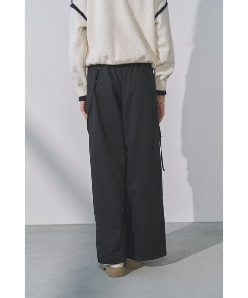 Solace(ソレイス)の「2wayサスペンダー付きワイドパンツ(スラックス・レディース・グレー/ブラック・FREE)」の14枚目の写真
