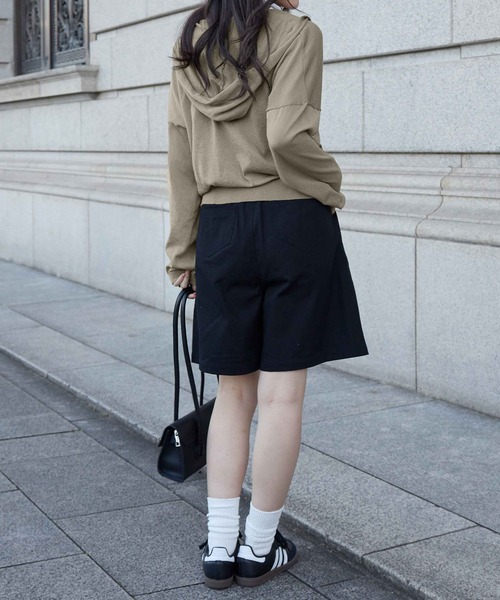 CHAN ME(チャンミ)の「UVカットシアージップニットパーカー(パーカー・レディース・カーキ/ホワイト/ブラック・X-LARGE/LARGE/MEDIUM)」の8枚目の写真