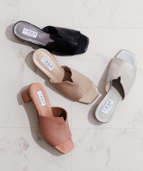 卑弥呼（ヒミコ）の「【Made in Japan】【卑弥呼】Vカットミュールサンダル/653202（サンダル・レディース・シルバー/ベージュ/ピンク/ブラック・25.0cm/24.5cm/24.0cm/23.0cm/22.0cm/21.5cm/23.5cm/26.5cm/26.0cm/22.5cm/25.5cm）」の13枚目の写真