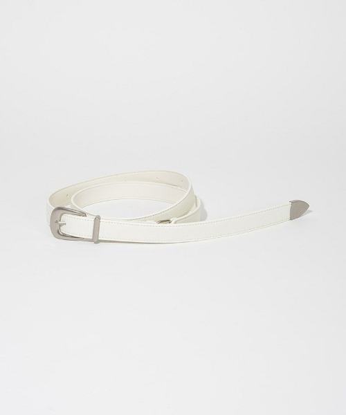 SUPERTHANKS（スーパーサンクス）の「■SUPER THANKS■Long Narrow Belt（ベルト・レディース・ブラック/ホワイト/ブラウン/ゴールド/ブラック×グレー/グレー/オリーブ・FREE）」の2枚目の写真