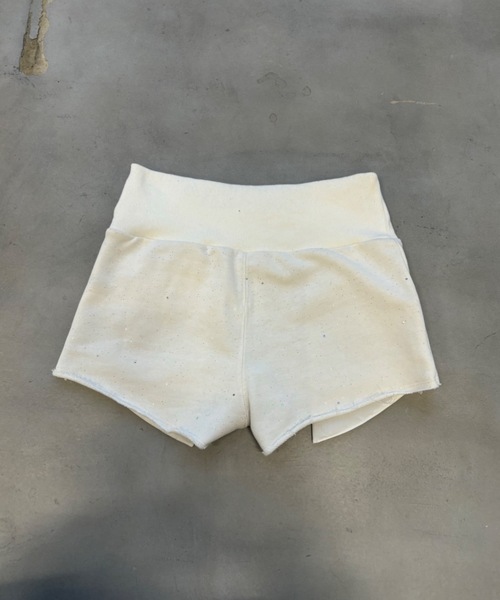 SHAGGIE（シャギー）の「ラメスウェットマイクロミニショートパンツ（スウェットパンツ・レディース・ブラック/チャコールグレー/ホワイト・FREE）」の15枚目の写真