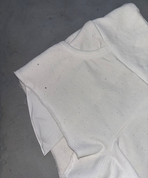 SHAGGIE（シャギー）の「ラメスウェットマイクロミニショートパンツ（スウェットパンツ・レディース・ブラック/チャコールグレー/ホワイト・FREE）」の16枚目の写真