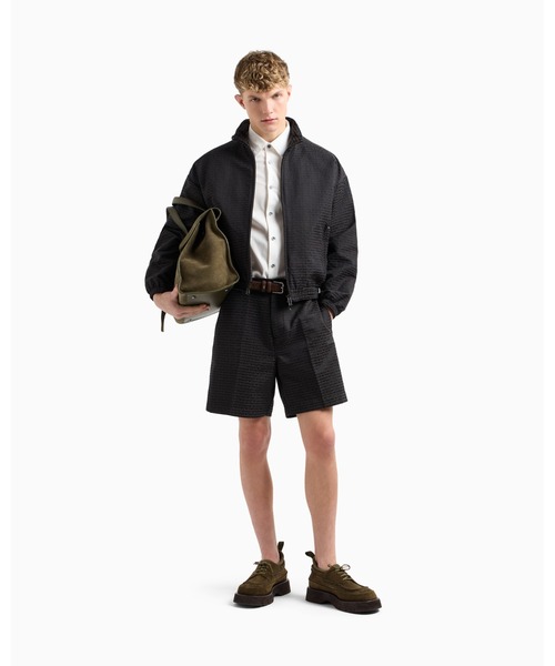 EMPORIO ARMANI(エンポリオアルマーニ)の「【エンポリオ アルマーニ】シャツ コットン オールオーバージャカードロゴ(シャツ/ブラウス・メンズ・オフホワイト/サックスブルー系1/サックスブルー系・X-SMALL/LARGE/MEDIUM/SMALL/X-LARGE)」の11枚目の写真