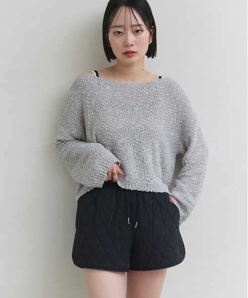 ad thie(アドティエ)の「ドロップショルダー ニットプルオーバー(ニット/セーター・レディース・ブラック/オフホワイト/グレー/ブルー・FREE)」の22枚目の写真