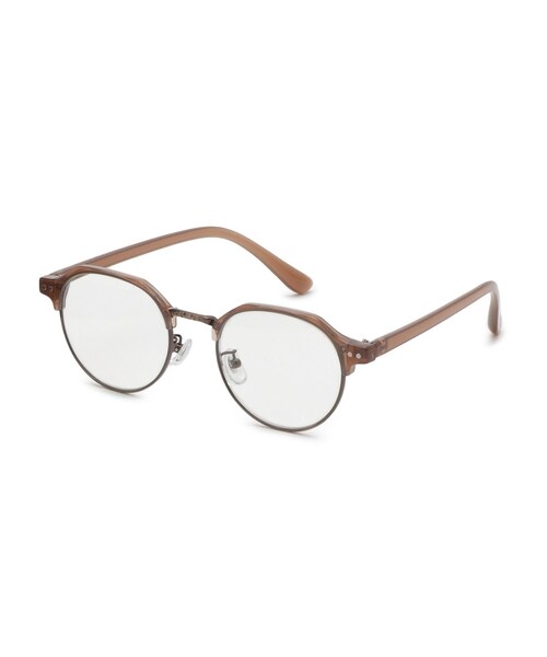 SHOO・LA・RUE（シューラルー）の「【ブルーライトカット】サーモントフレームメガネ（サングラス・レディース・ブラック/ブラウン系・00）」の2枚目の写真