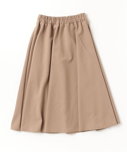 RITA（リタ）の「RITA / リタ TWILL JEARSEY TACK FLARE SKIRT ジャージー フレアスカート（スカート・レディース・ダークネイビー/ライトブラウン・FREE）」の3枚目の写真