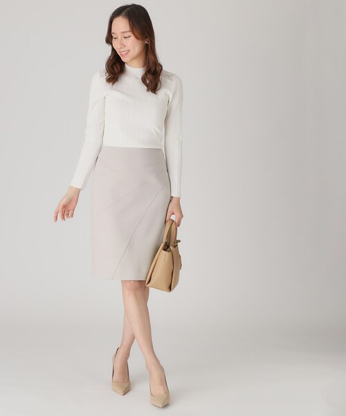 COUP DE CHANCE（クードシャンス）の「【洗える】レースニットトップス（ニット/セーター・レディース・ピンク/ホワイト/ブラック/グリーン系・34/38）」の8枚目の写真