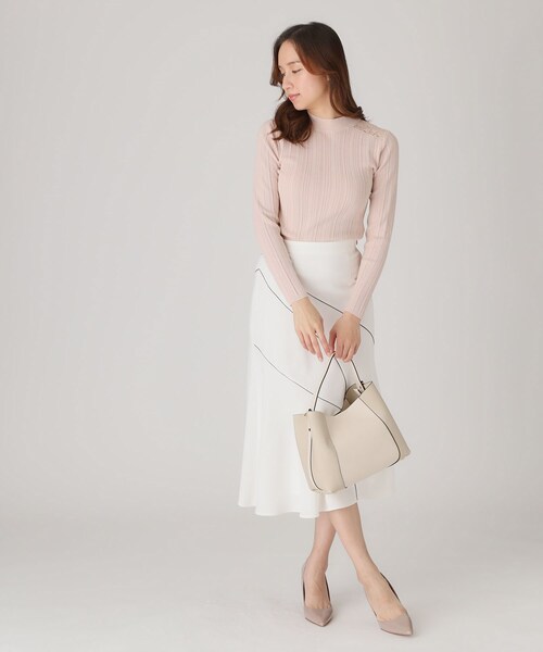 COUP DE CHANCE（クードシャンス）の「【洗える】レースニットトップス（ニット/セーター・レディース・ピンク/ホワイト/ブラック/グリーン系・34/38）」の20枚目の写真