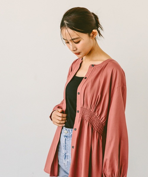 セール】シャーリングシャツ長袖/286232（シャツ/ブラウス）｜GLOBAL