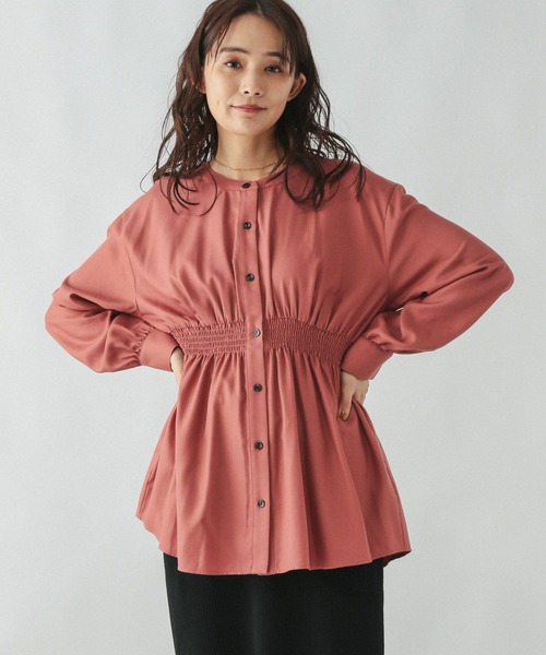 シェルン 27CM セール】シャーリングシャツ長袖/286232（シャツ/ブラウス）｜GLOBAL