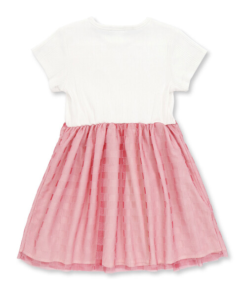 BeBe Petits Pois Vert(ベベプチポワヴェール)の「シアーチェックチュール切り替え半袖ワンピース(95~150cm)(ワンピース・キッズ・ブラック系その他/レッド系その他・110cm/120cm/130cm/140cm/100cm/150cm)」の9枚目の写真