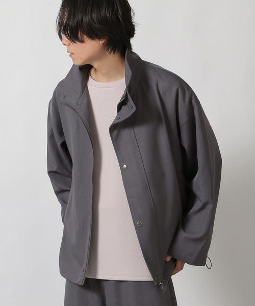 LAKOLE（ラコレ）の「【セットアップ可】ツイルスタンドブルゾン / 284451（ブルゾン・メンズ・ブラック/グレー/キャメル・MEDIUM/LARGE）」の7枚目の写真