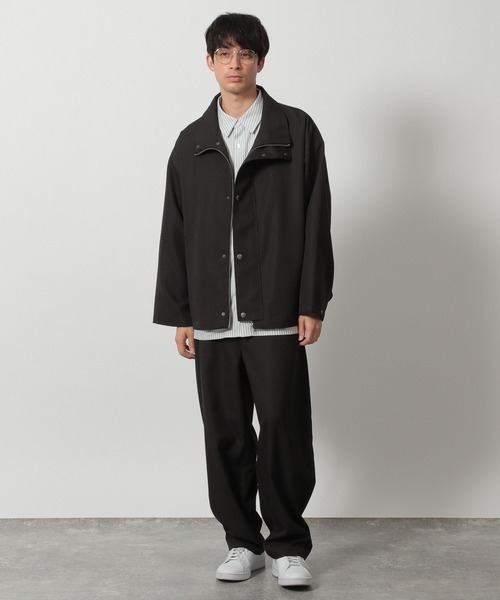 LAKOLE（ラコレ）の「【セットアップ可】ツイルスタンドブルゾン / 284451（ブルゾン・メンズ・ブラック/グレー/キャメル・MEDIUM/LARGE）」の4枚目の写真