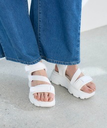 noyau | トリプルベルクロ厚底スポーツサンダル(サンダル)