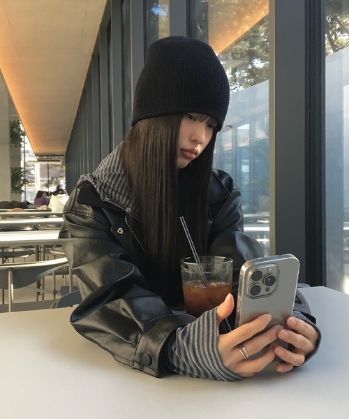 anyonemore（エニワンモア）の「[MADE] ラットスナップフードボタンTシャツ（パーカー・レディース・ホワイト/ストライプ・FREE）」の8枚目の写真