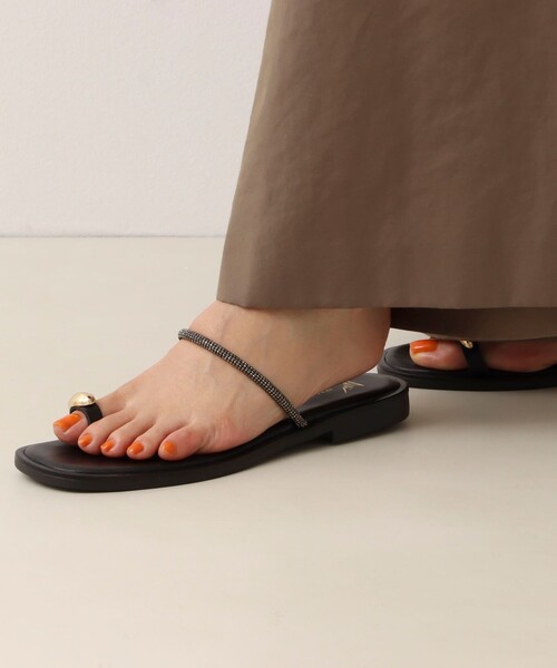 NICOLAS LAINAS（ニコラスライナス）の「【NICOLAS LAINAS/ニコラス ライナス】 メタリックフィンガーフックサンダル【NOLLEY'S mgr. 松葉☆別注アイテム】（サンダル・レディース・ゴールド/ダークブラウン/シルバー・36/37/38）」の15枚目の写真