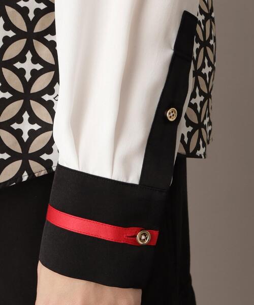 DRESSTERIOR（ドレステリア）の「【美人百花/モデル美香着用】オーバーラップサークルコンビシャツ（シャツ/ブラウス・レディース・ベージュ系その他4/ネイビー系・34/36/38）」の11枚目の写真