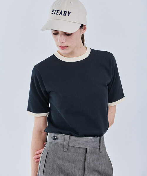ニット セーター RYE TENDER |「別注」リンガーニットTシャツ WOMEN レディース RYE TENDER |〈別注〉リンガーニットTシャツ WOMEN（ニット