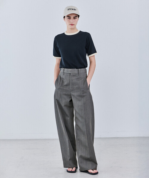 ニット セーター RYE TENDER |「別注」リンガーニットTシャツ WOMEN レディース RYE TENDER |〈別注〉リンガーニットTシャツ WOMEN（ニット