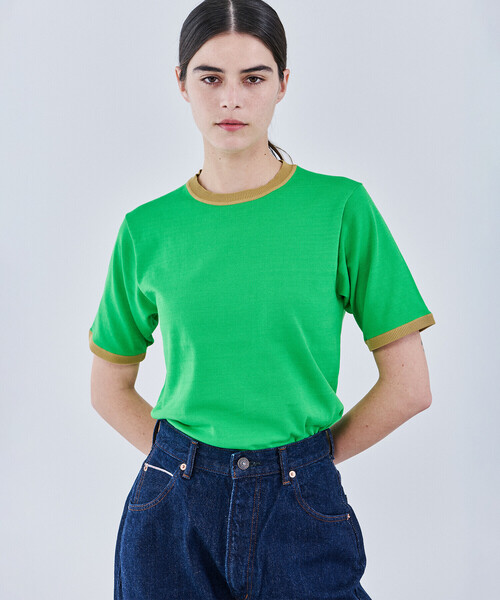 ニット セーター RYE TENDER |「別注」リンガーニットTシャツ WOMEN レディース RYE TENDER |〈別注〉リンガーニットTシャツ WOMEN（ニット