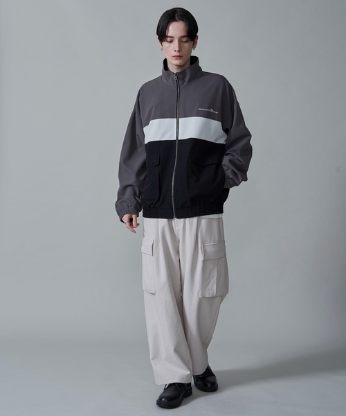 BROWNY（ブラウニー）の「BROWNY/TRスタンドブルゾン（ブルゾン・メンズ・ダークグレー/サックスブルー・MEDIUM/LARGE）」の3枚目の写真