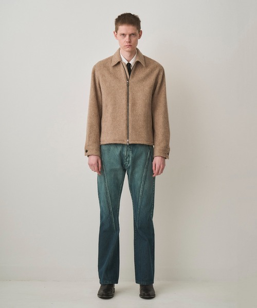 Juha(ユハ)の「MOHAIR SHAGGY ZIP JACKET(ブルゾン・メンズ・チャコールグレー/ベージュ・3/4)」の6枚目の写真