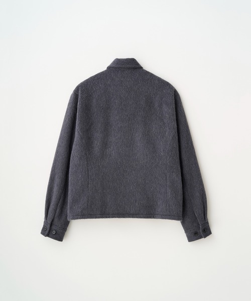 Juha(ユハ)の「MOHAIR SHAGGY ZIP JACKET(ブルゾン・メンズ・チャコールグレー/ベージュ・3/4)」の5枚目の写真