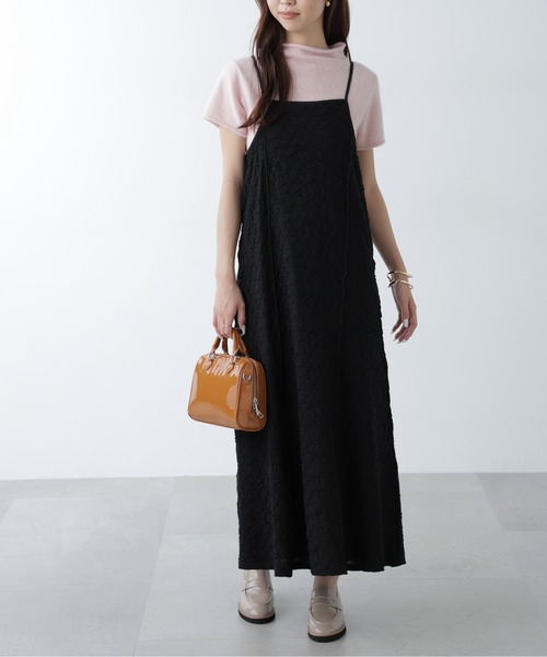 FREE'S MART（フリーズマート）の「【3サイズ展開XS-M】パネルフレアキャミワンピース【低身長サイズ有】（ワンピース・レディース・ホワイト/ブラック/ブラック系その他/ホワイト系その他・X-SMALL/SMALL/MEDIUM）」の3枚目の写真