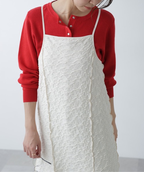 FREE'S MART（フリーズマート）の「【3サイズ展開XS-M】パネルフレアキャミワンピース【低身長サイズ有】（ワンピース・レディース・ホワイト/ブラック/ブラック系その他/ホワイト系その他・X-SMALL/SMALL/MEDIUM）」の6枚目の写真