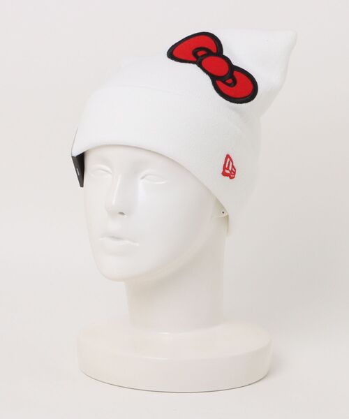 NEW ERA（ニューエラ）の「【NEW ERA】スクエアニット HELLO KITTY リボン / ホワイト [14348584][SSL]（ニットキャップ/ビーニー・レディース・ホワイト・F）」の9枚目の写真