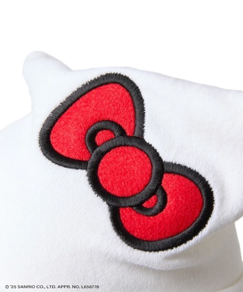 NEW ERA（ニューエラ）の「【NEW ERA】スクエアニット HELLO KITTY リボン / ホワイト [14348584][SSL]（ニットキャップ/ビーニー・レディース・ホワイト・F）」の6枚目の写真