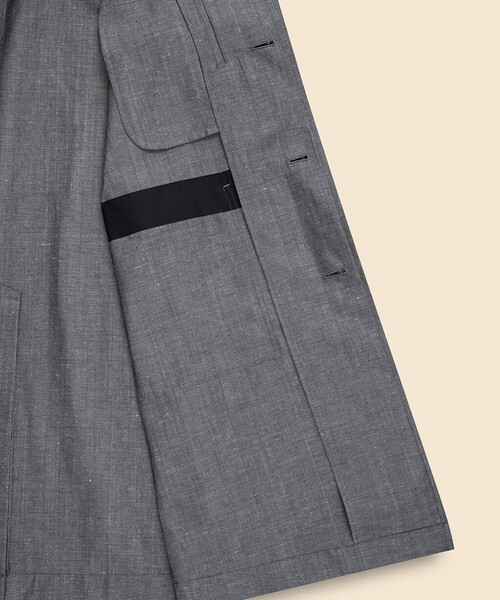 BROOKS BROTHERS(ブルックスブラザーズ)の「ウール/リネン ダンガリー ステンカラーコート(ステンカラーコート・メンズ・ブルー・SMALL/MEDIUM/LARGE)」の6枚目の写真