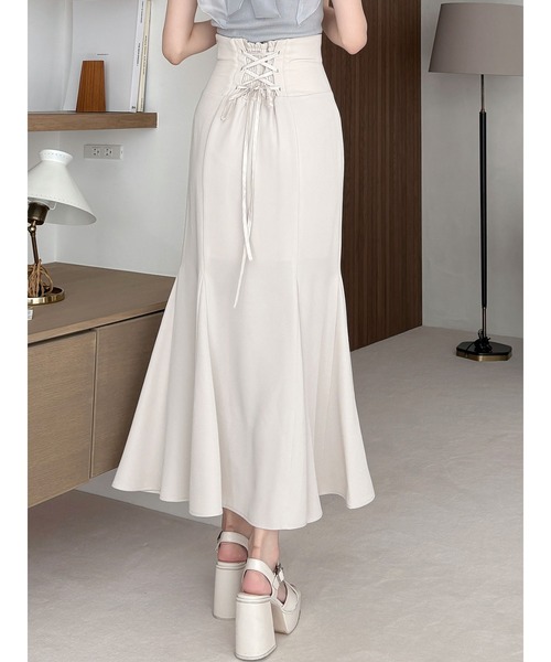 MERCURYDUO（マーキュリーデュオ）の「2WAYオーガンジードッキングラッフルリボンニット（ニット/セーター・レディース・ブラック/オフホワイト/ライトグレー/ラベンダー・FREE）」の9枚目の写真