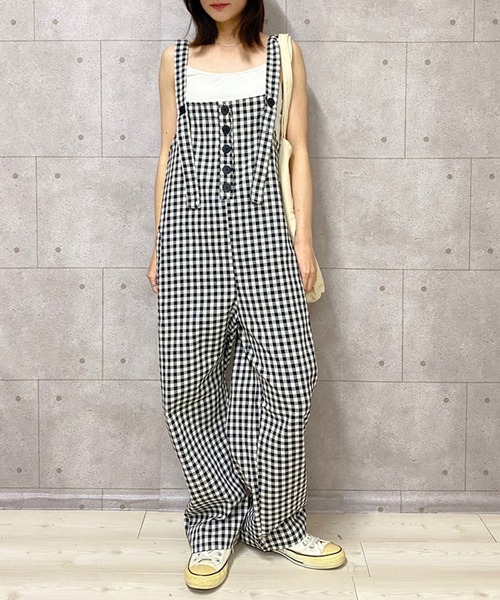 NANEA(ナネア)の「チェック柄サロペット(サロペット/オーバーオール・レディース・チェック・MEDIUM/SMALL/LARGE)」の11枚目の写真