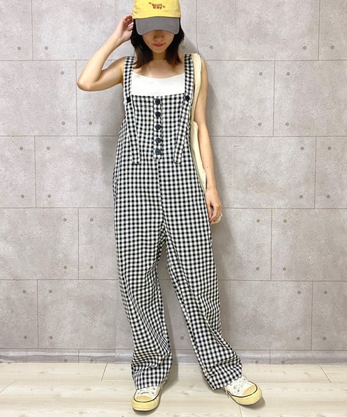 NANEA(ナネア)の「チェック柄サロペット(サロペット/オーバーオール・レディース・チェック・MEDIUM/SMALL/LARGE)」の9枚目の写真