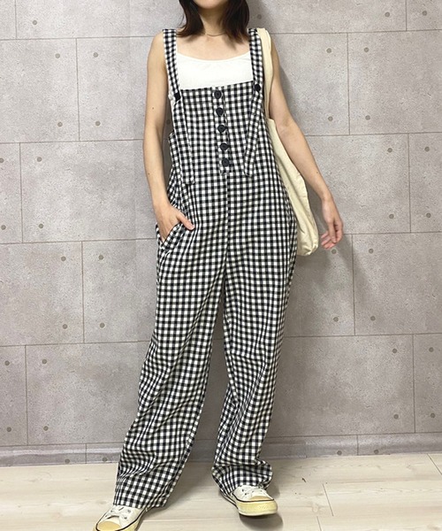 NANEA(ナネア)の「チェック柄サロペット(サロペット/オーバーオール・レディース・チェック・MEDIUM/SMALL/LARGE)」の10枚目の写真
