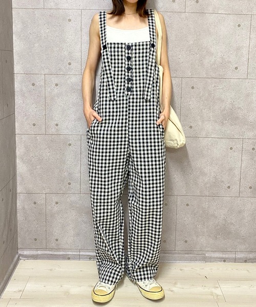 NANEA(ナネア)の「チェック柄サロペット(サロペット/オーバーオール・レディース・チェック・MEDIUM/SMALL/LARGE)」の12枚目の写真