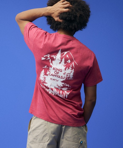 KAVU(カブー)の「KAVU/カブー Tree Tee/ツリーティー(Tシャツ/カットソー・メンズ・ネイビー/バーガンディー/ヘザーグレー/ライトブルー・MEDIUM/X-LARGE/LARGE)」の4枚目の写真